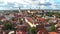 Zoom aerial panorama of Tallinn, Estonia