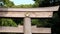 zoom in close up of a large torii gate with ite imperial seal at meiji shrine in tokyo