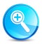 Zoom in icon splash natural blue round button