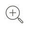 Zoom In icon vector. Line magnify symbol.