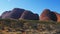 Zoom in on Kata Tjuta in Australia`s northern territory