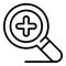 Zoom magnifier icon, outline style