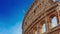 Zoom out Colosseum Rome Low Angle Sky Clouds Time Lapse