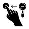 Zoom out horizontal gesture glyph icon