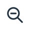 zoom out icon vector from essentials ui concept. Thin line illustration of zoom out editable stroke. zoom out linear sign for use