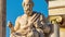 Zoom out of the statue of the Greek philosopher Plato