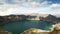 Zoom Out Time Lapse Over The Quilotoa Crater