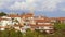 Zoom out view of Sighnaghi city buildings panorama from famous viewpoint in autumn.Famous travel destination caucasus