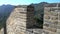 Zoom out from the wall of the Great Wall,Mutianyu Great Wall