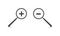 Zoom sign and Magnifying Glass - Plus Zooming Sign Icon