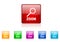 Zoom square web glossy icon