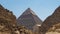 Zoom in of stone pyramid -The Great Pyramids of Giza - Cairo, Egypt