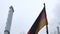 Zoom in video of Germany flag on pole