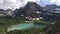 zoom in view of grinnell lake at glacier national park