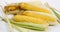 Zooming in fresh corn isolated