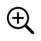 Zooming magnifying glass icon. Vector.