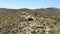 Zooming out of visitor's stop Dobbins Lookout on South Mountain, Phoenix, Arizona. Aerial view of Dobbins Lookout