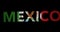 Zooming text Mexico with flag