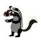 Zorilla animal cartoon character vector illustration