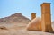 Zoroastrian buildings in desert, Yazd, Iran