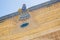 Zoroastrianism sign on the roof of the Museum of Zoroastrian History in Yazd, Iran