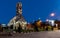 Zrenjanin, Serbia, April 27, 2023, downtown Freedom Square at night