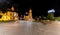 Zrenjanin, Serbia, April 27, 2023, downtown Freedom Square at night