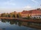 Zrenjanin Serbia river Begej bank in sunset