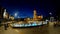 Zrenjanin town square at night Serbia