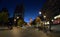 Zrenjanin town square at night Serbia