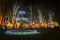 Zrinjevac park decorated by Christmas lights