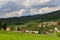 Zubrnice railway museum and village with old houses in Northern Bohemia, Czech Republic