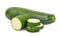 Zucchini cucumber isolated on white
