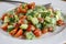 Zucchini, Cucumber, Tomato & Herb Salad with a Creamy Vinaigrette Dressing