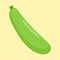 Zucchini icon, flat style