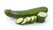 Zucchini isolated on white background