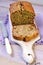 Zucchini loaf cake with raisin