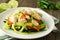 Zucchini noodle dish with chicken