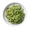 Zucchini Noodles Zoodles On White Plate, On White Background