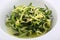 Zucchini spaguetti as vegan detox healthy receipt