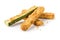 Zucchini Sticks Fried in Breadcrumbs, Crunchy Vegetable Snack, Baked Breaded Zucchini Sticks