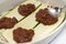 Zucchini vegan meatless plant based food - lassagna cooking