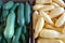 Zucchini and Yellow Squash at a Farmers Market