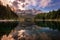 Zugspitze mountain view during summer evening. Bavarian Alps, Ba