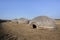 Zulu beehive huts.