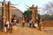 Zulu worriers in Shakaland Zulu Village, South Africa