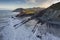 Zumaia city and seashore flysch aerial view