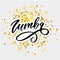 Zumba letter lettering calligraphy dance vector brush