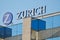 Zurich Insurance group sign hanging in Locarno, Switzerland