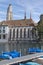 Zurich, the Limmat river and the Water Church